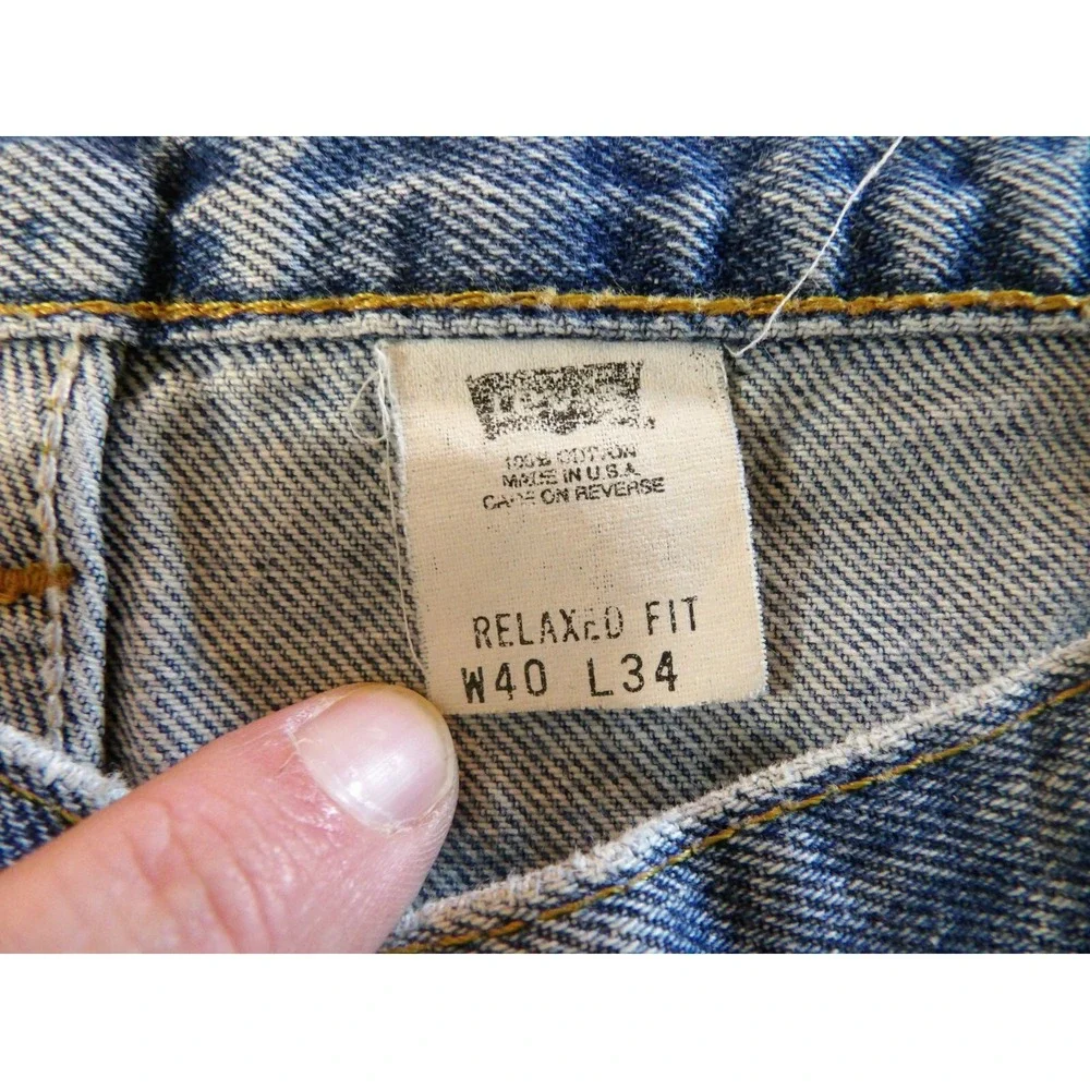Vintage Levi's 540 Relaxed Fit Straight Leg Jeans Made in‎ USA Men's Size 39x34